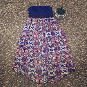 High-low strapless dress. Sz XS